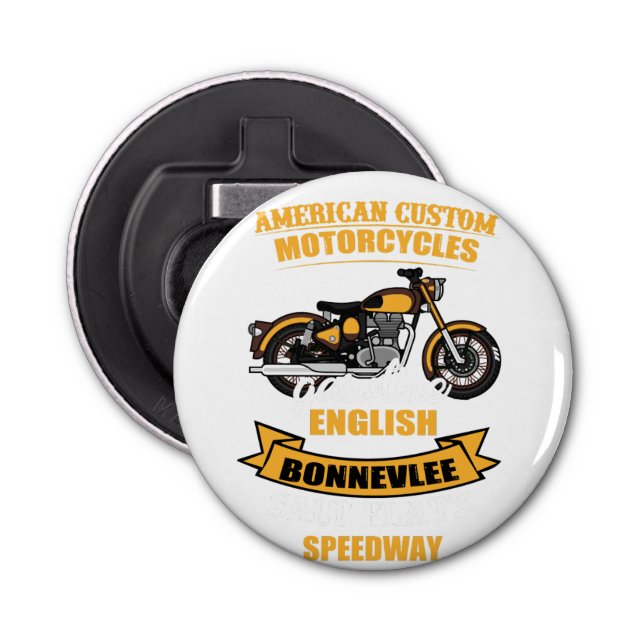 American Custom Motorcycle Bonneville Speedway  Bottle Opener (Front)