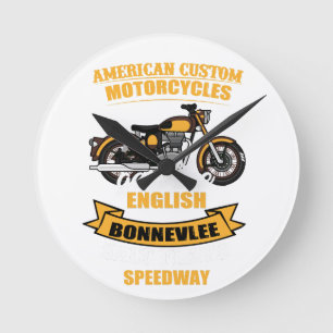 American Custom Motorcycle Bonneville Speedway  Round Clock