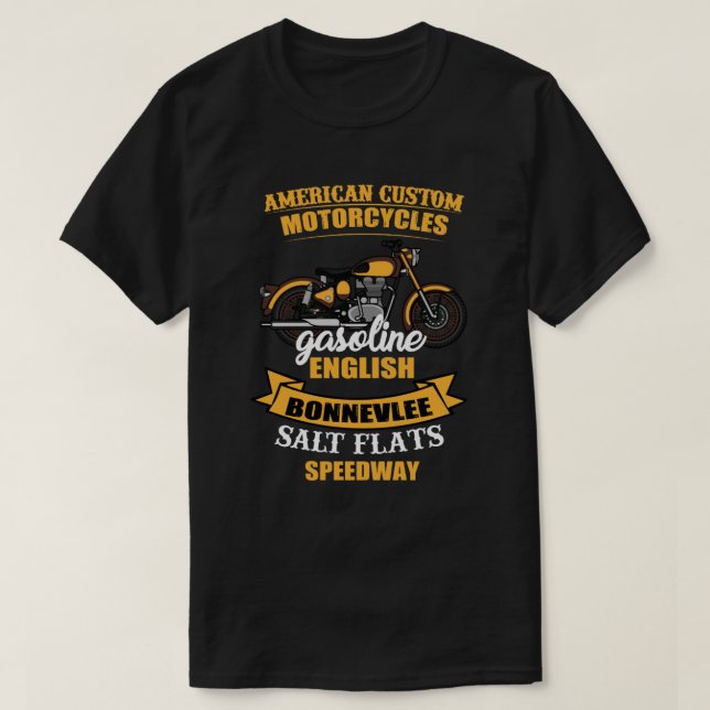 American Custom Motorcycle Bonneville Speedway  T-Shirt (Design Front)