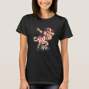American Dabbing Soccer TRex Dino  US Dab Soccer A T-Shirt