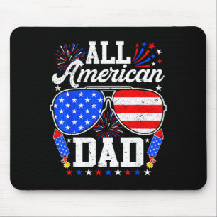 American dad 4th of july sunglasses family mouse mat