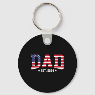 American Dad Est 2024 First Fathers Day Promoted T Key Ring