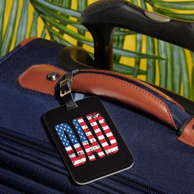 american dad flag luggage tag (Front Insitu 1)