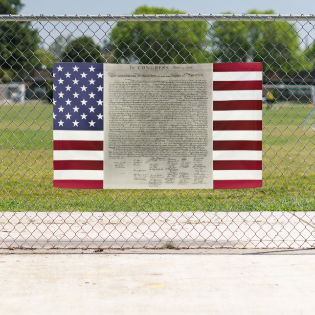 American Declaration Independence Flag Banner (Insitu)