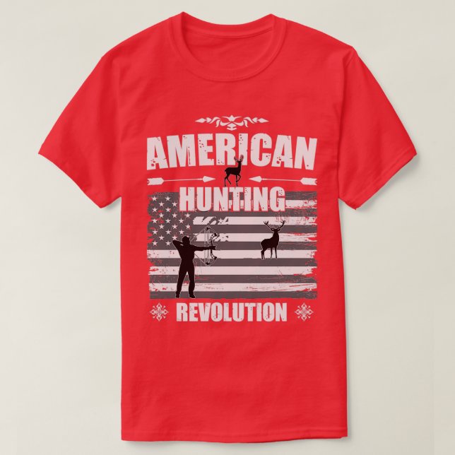 American Deer Hunter Patriotic For men Women 1 T-Shirt (Design Front)