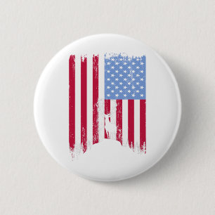 American Deer Hunter Patriotic T Shirt For men Wom 6 Cm Round Badge