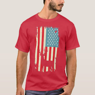 American Deer Hunter Patriotic TFor Men Women 75  T-Shirt