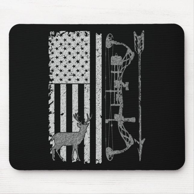 American Deer Hunting Bow Hunter Flag Accessories  Mouse Mat (Front)