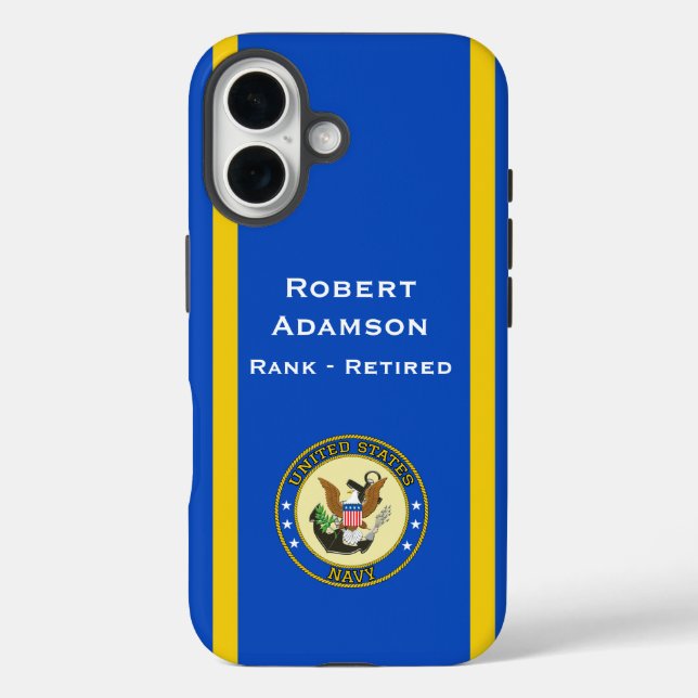 American Defence Emblem - personalise with name Case-Mate iPhone Case (Back)