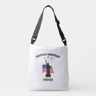American Democracy Forever with Flag Crossbody Bag