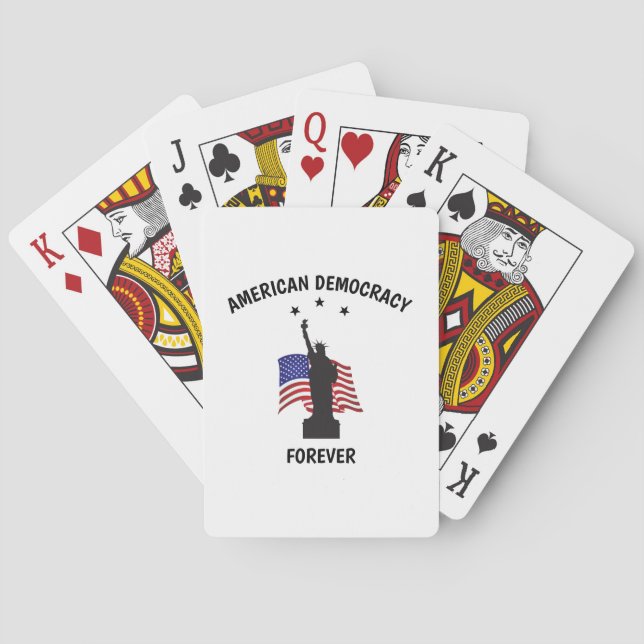 American Democracy Forever with Flag Playing Cards (Back)
