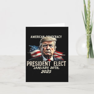 American Democracy President Elect Vote Donald Tru Card