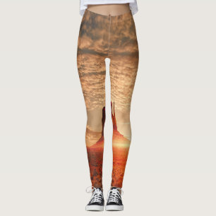 american desert at dawn leggings