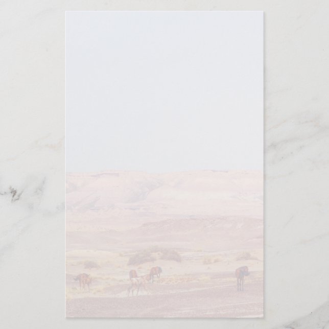 American Desert Horses P8670 Stationery (Front)