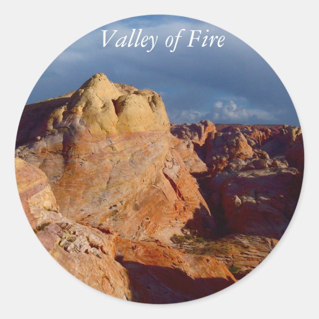 American Desert Landscapes:  Valley of Fire Classic Round Sticker (Front)