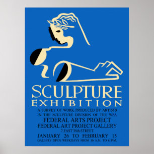 American Design Sculpture Exhibition Poster