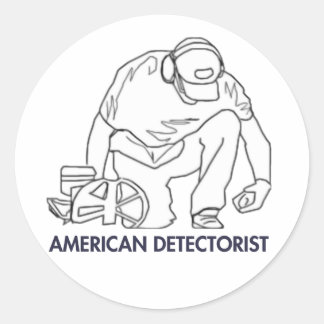 American Detectorist Classic Round Sticker