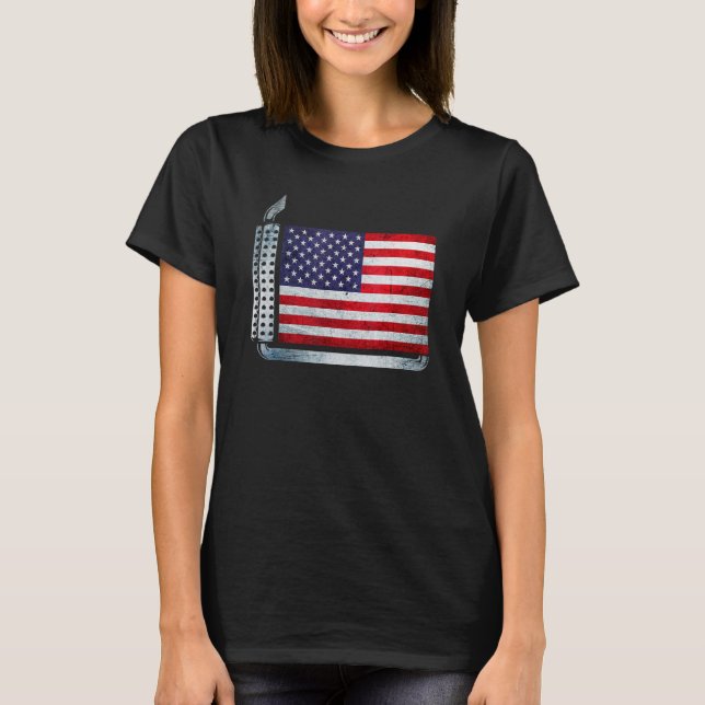 American Diesel Flag American Flag 4th Of July Tru T-Shirt (Front)