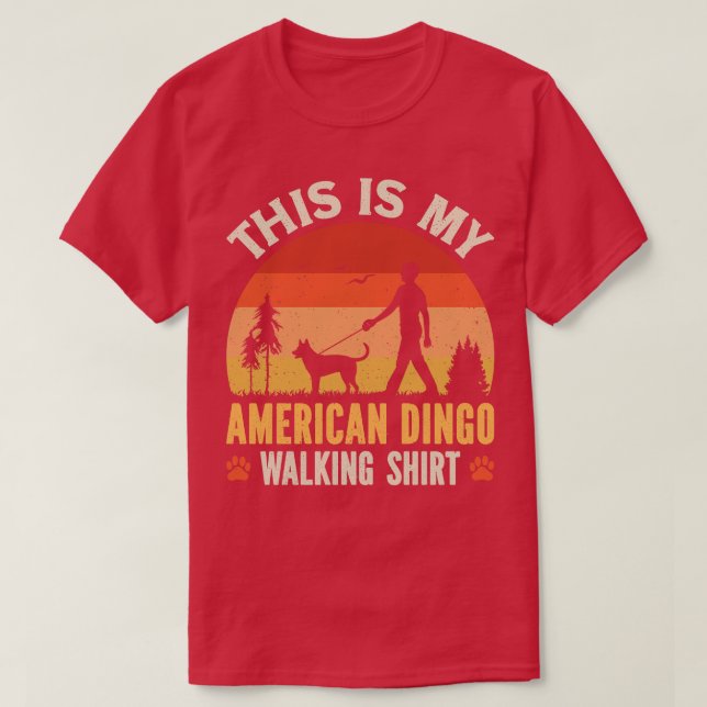 American Dingo Walking T-Shirt (Design Front)