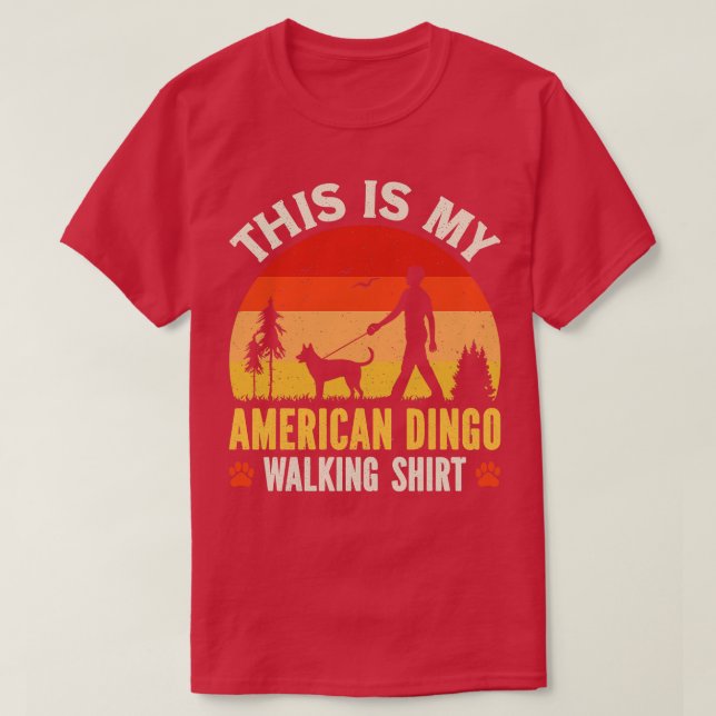 American Dingo Walking T-Shirt (Design Front)