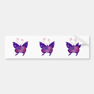 American Diva Butterfly Bumper Sticker