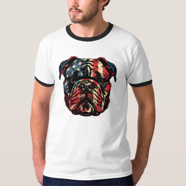 American Dog 4th July T-Shirt (Front)