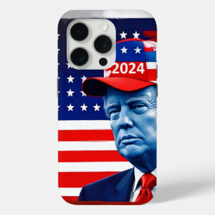 American Donald Trump 2024 Flag iPhone 15 Pro Case