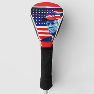American Donald Trump 2024 Flag Golf Head Cover