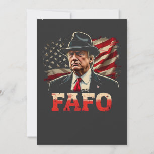 American Donald Trump FAFO USA Flag Patriotic Announcement