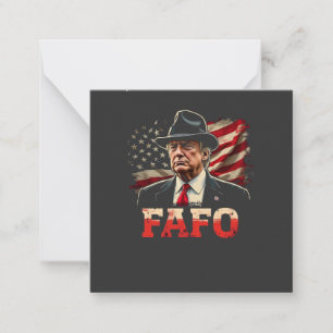 American Donald Trump FAFO USA Flag Patriotic Card