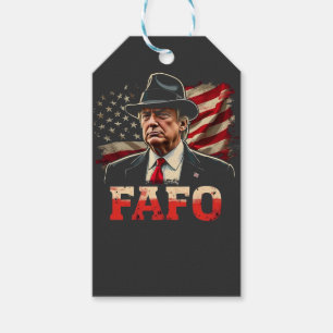 American Donald Trump FAFO USA Flag Patriotic Gift Tags