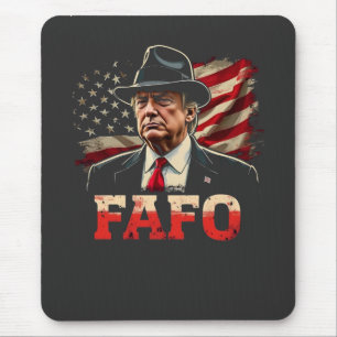 American Donald Trump FAFO USA Flag Patriotic Mouse Mat