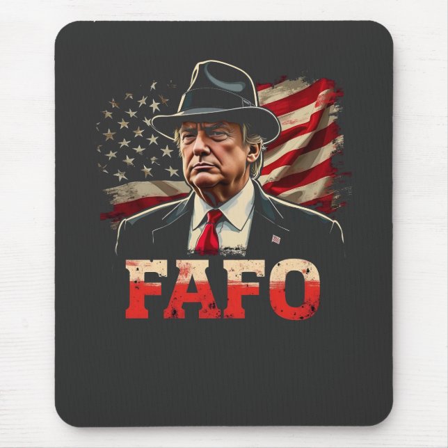 American Donald Trump FAFO USA Flag Patriotic Mouse Mat (Front)