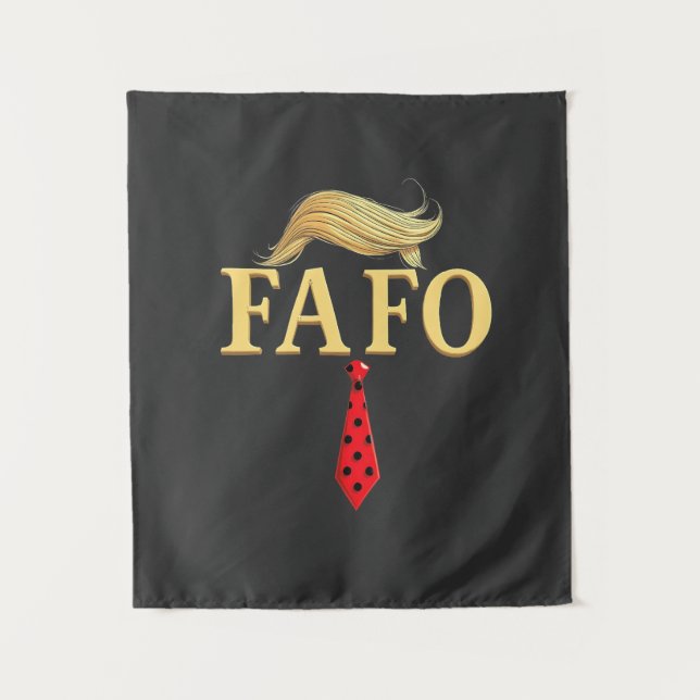 American Donald Trump FAFO USA Flag Patriotic Tapestry (Front)