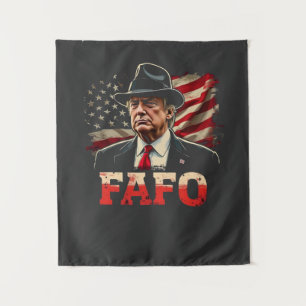 American Donald Trump FAFO USA Flag Patriotic Tapestry