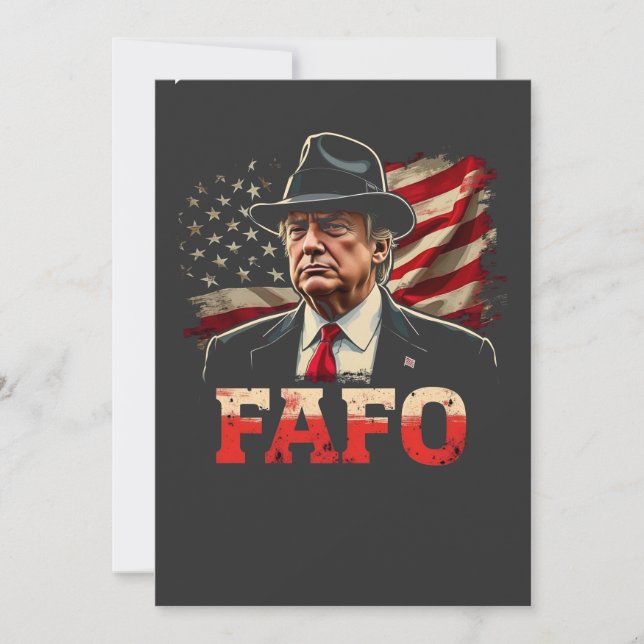 American Donald Trump FAFO USA Flag Patriotic Thank You Card (Front)