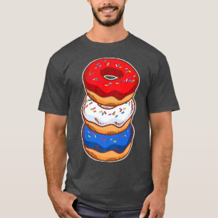 American Doughnut Lover Baking Pastry 4th of July T-Shirt