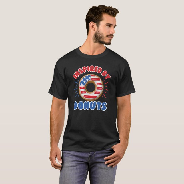 American Doughnut Lover - Independence Day Special T-Shirt (Front Full)