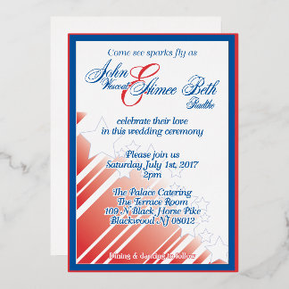 American Dream wedding red white and blue wedding