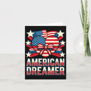 American dreamer patriotic heart stars stripes usa card