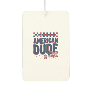 American Dude Patriotic Vintage Shirt Design_1 Car Air Freshener