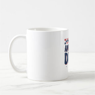 American Dude Patriotic Vintage Shirt Design_1 Coffee Mug