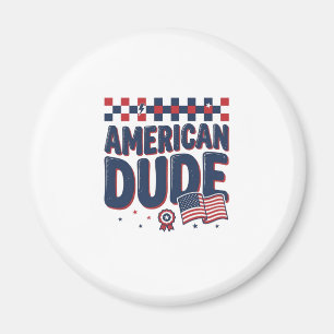 American Dude Patriotic Vintage Shirt Design_1 Magnet