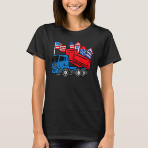 American Dump Truck 4th Of July Fourth Toddler Boy T-Shirt