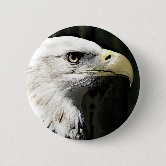 American Eagle 6 Cm Round Badge (Front)