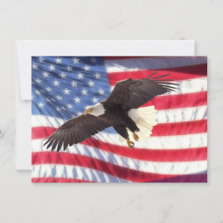 American Eagle & American Flag Invitation