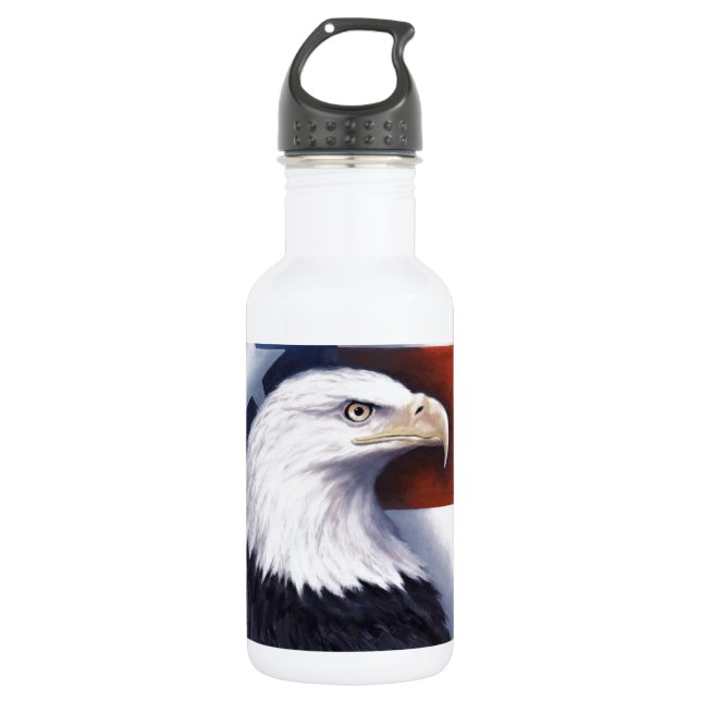 American Eagle and Flag 532 Ml Water Bottle (Front)