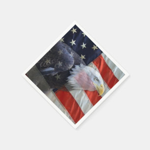 American Eagle and Flag Napkin