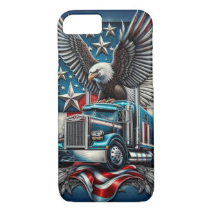 American Eagle and Truck ,Bold & Patriotic Design iPhone 8/7 Case