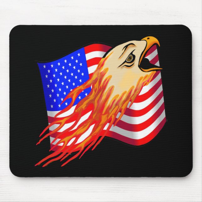American Eagle Biker T shirts Gifts Mouse Mat (Front)